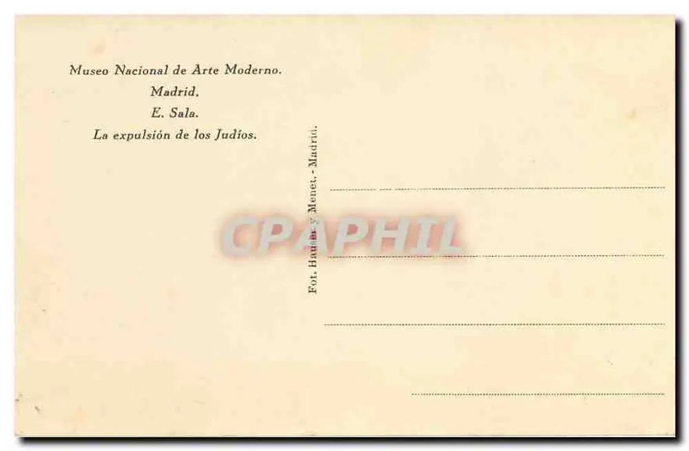 La expulsion des Juifs — E. Sala — Musée National d'Art Moderne, Madrid - Verso