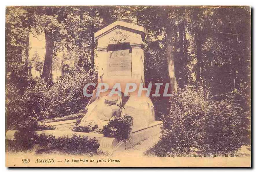 Amiens — O Túmulo de Jules Verne — Edição especial Tempeze, Blosque da Gare - Frente