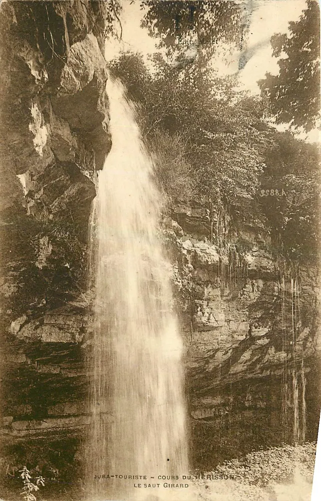 Wasserfall Girard — Jura-Touriste — Verlauf des Hérisson — Verleger: Lint-Bolet, Nr. 2988.A - Vorderseite
