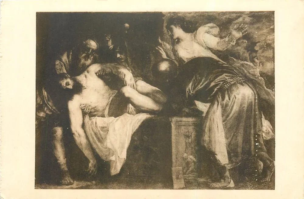 Le enterro del Señor Tiziano — Musée du Prado, 440 — Édition Hausser y Menet, Madrid - Recto