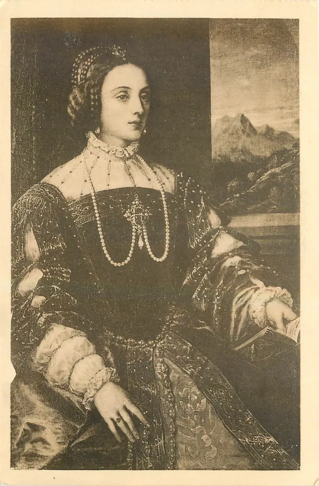 Die Kaiserin Doña Isabel von Portugal — Tiziano — Museo del Prado, 415 - Vorderseite