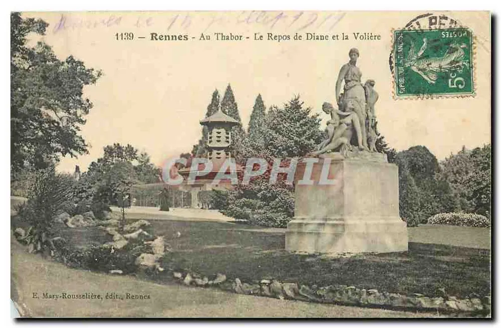 Rennes - Am Thabor - Der Ruheplatz der Diana und das Vogelhaus - Vorderseite