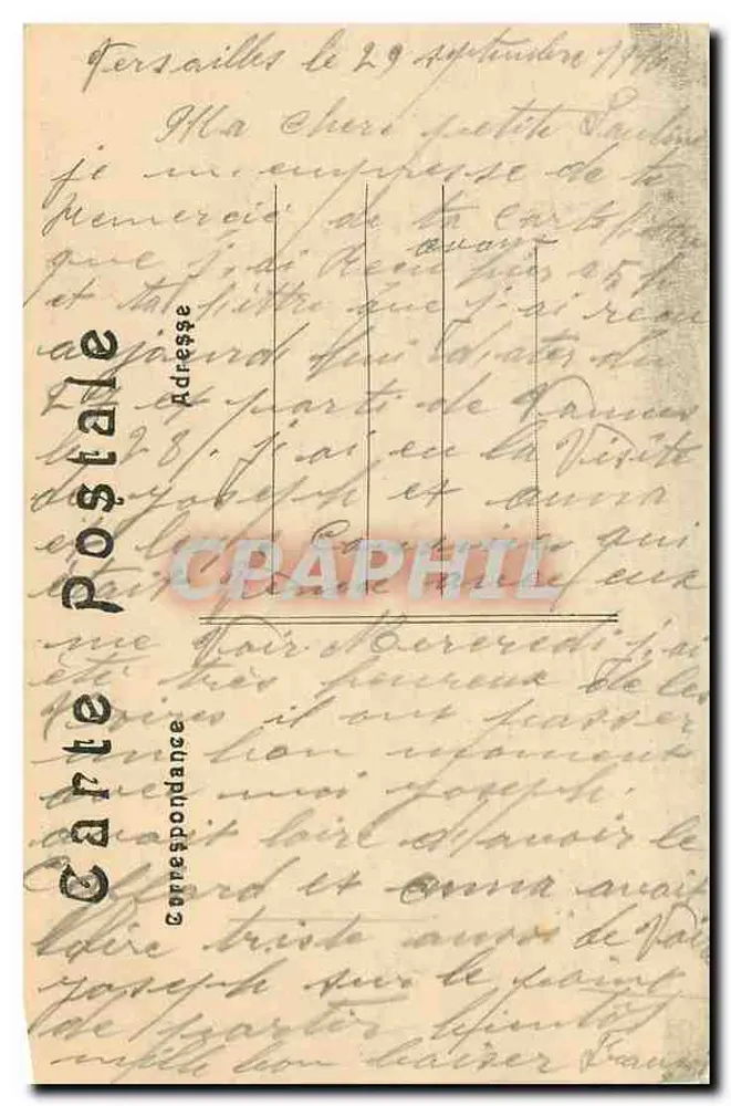 Parque de Versalles — Bassin d'Apollon — editor no identificado, n° 49 - Reverso
