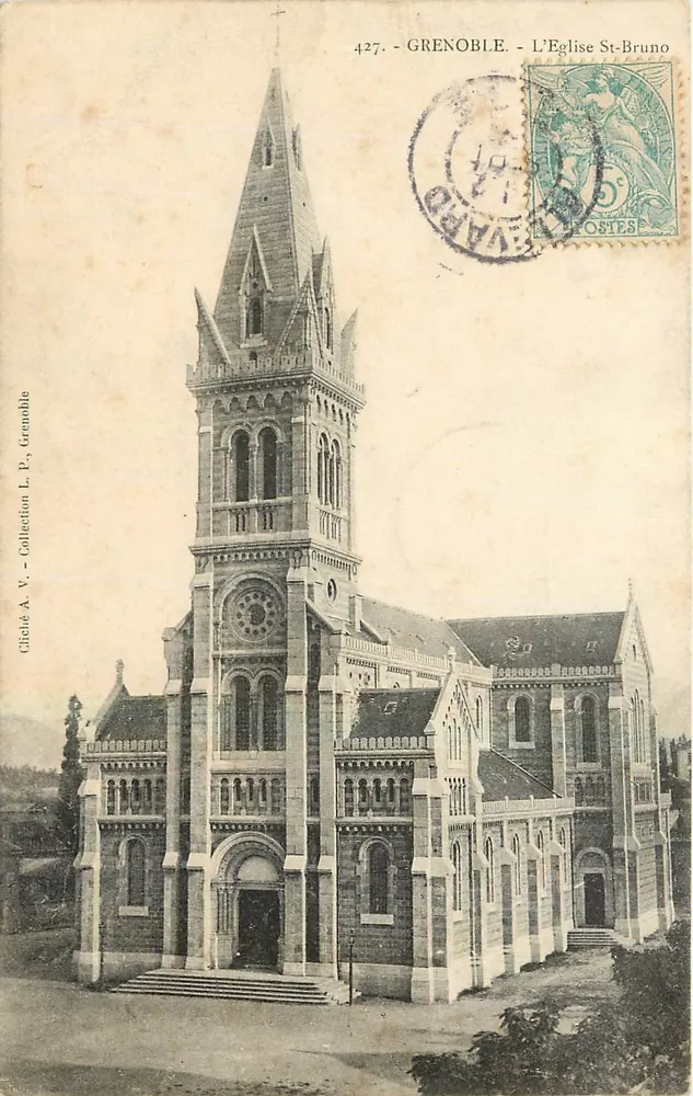 Grenoble - A Igreja São Bruno — Coleção L. P. — n° 427 - Frente