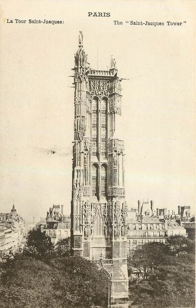 Paris — Torre Saint-Jacques — Cornault e Pypeghin, editores, Paris-Tours - Frente