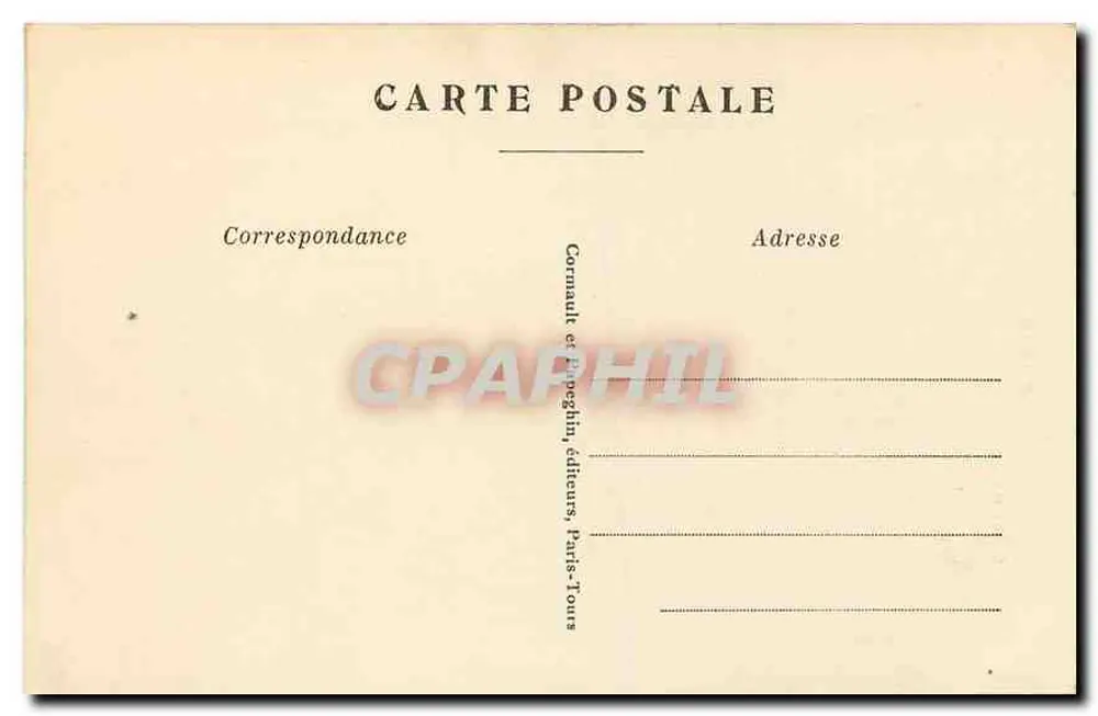 Paris — Torre Saint-Jacques — Cornault e Pypeghin, editores, Paris-Tours - Verso