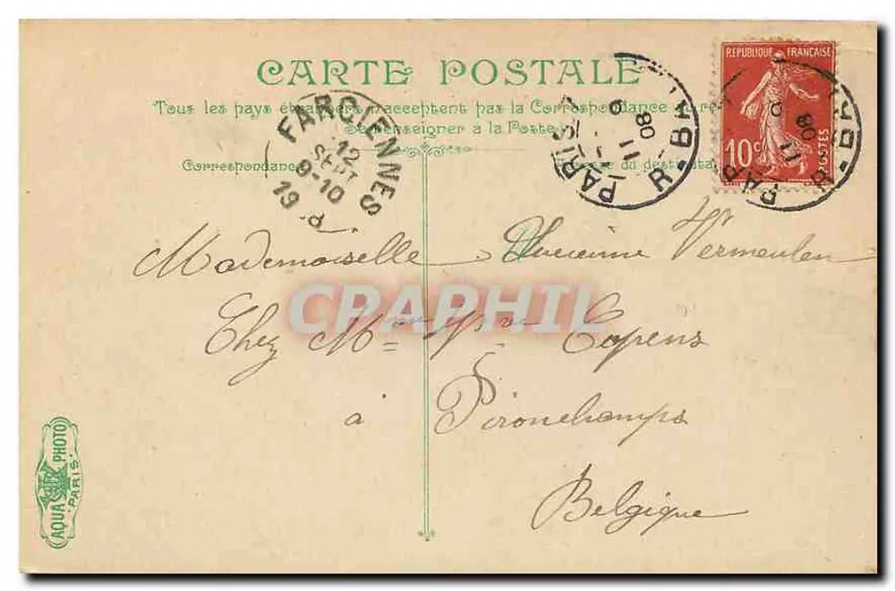 Bois de Vincennes — Le chemin conduisant au Temple grec — L.V. & Cie - Verso