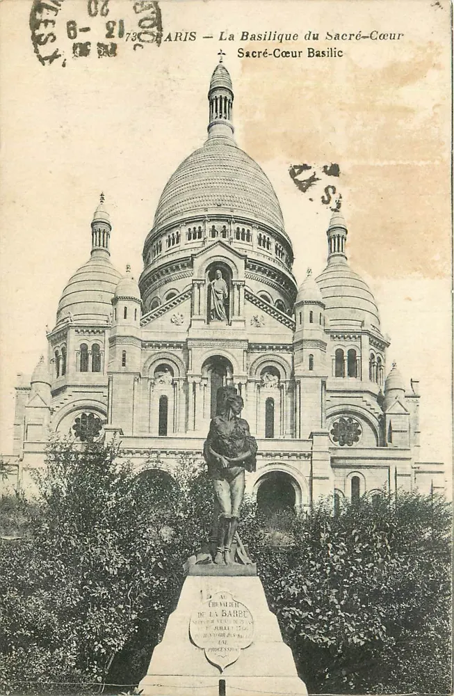 Paris — A Basílica do Sagrado Coração — editor anônimo, número de série não visível - Frente