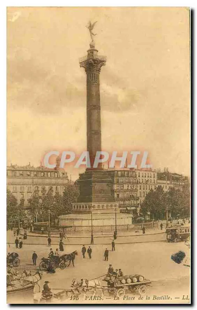 Paris — A Praça da Bastilha — LL 175 - Frente
