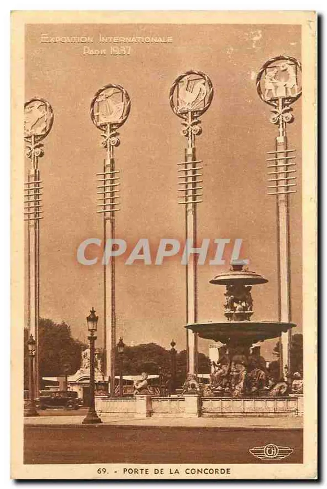 Porte de la Concorde — Exposition Internationale Paris 1937 — H. CRIPAPHIL, Bauleton - France - Recto