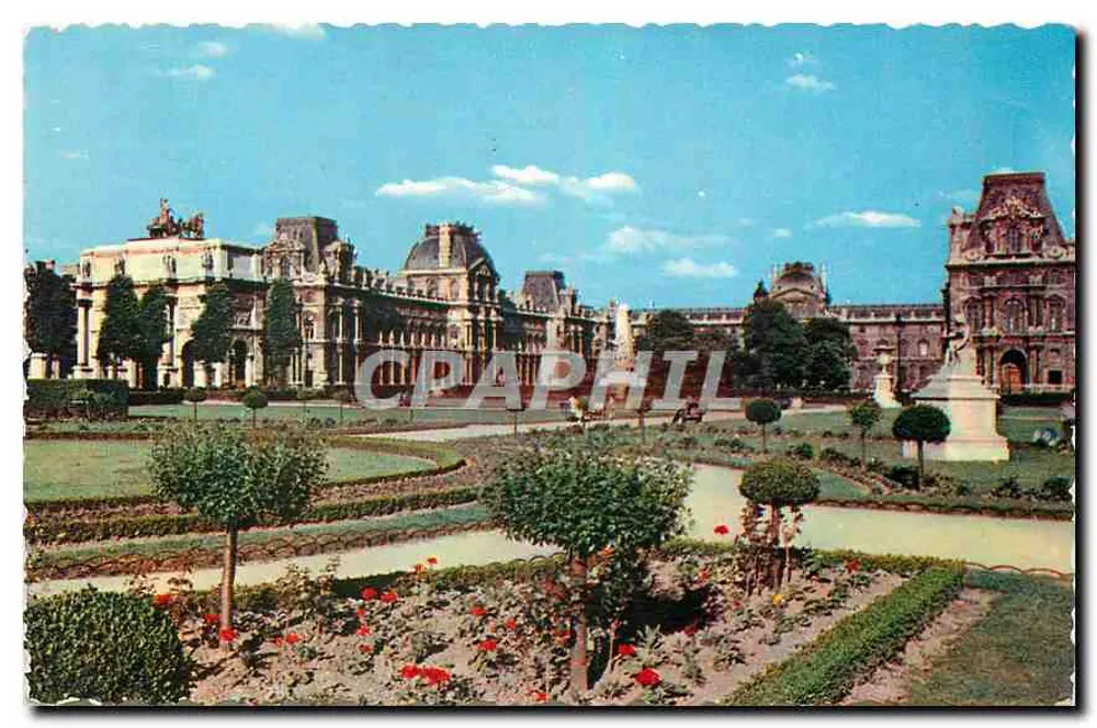 O Louvre — Jardim das Tuileries — Edições Chantal - Frente