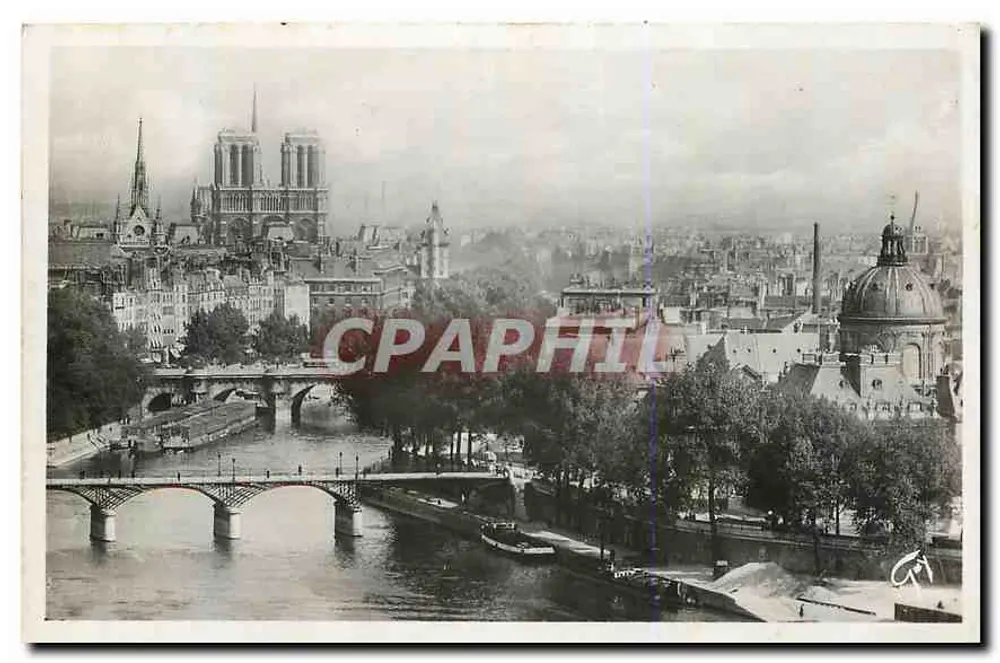 Paris et ses merveilles — Perspective sur l'Île de la Cité — Éditeur A. Leconte, Paris - Recto