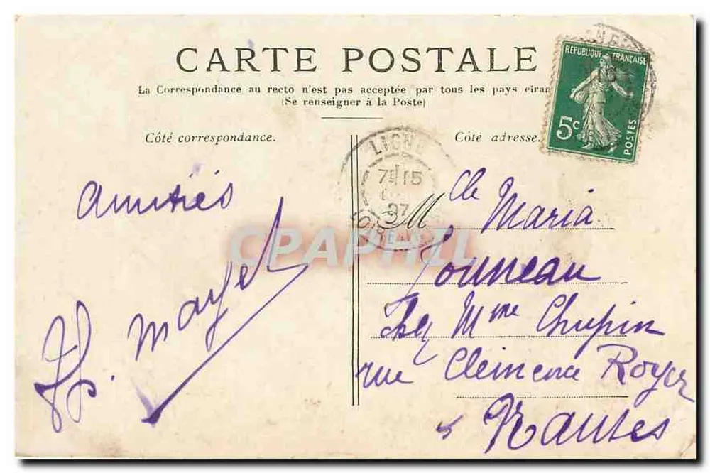 Paris — View of the Basilica of the Sacred Heart — Publisher SARDO - Back