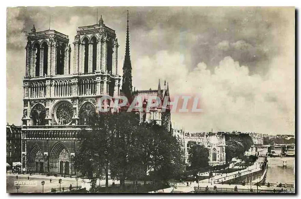 Nossa Senhora de Paris — vista da fachada e do rio — Les Jolis Coins de Paris, n°49 - Frente