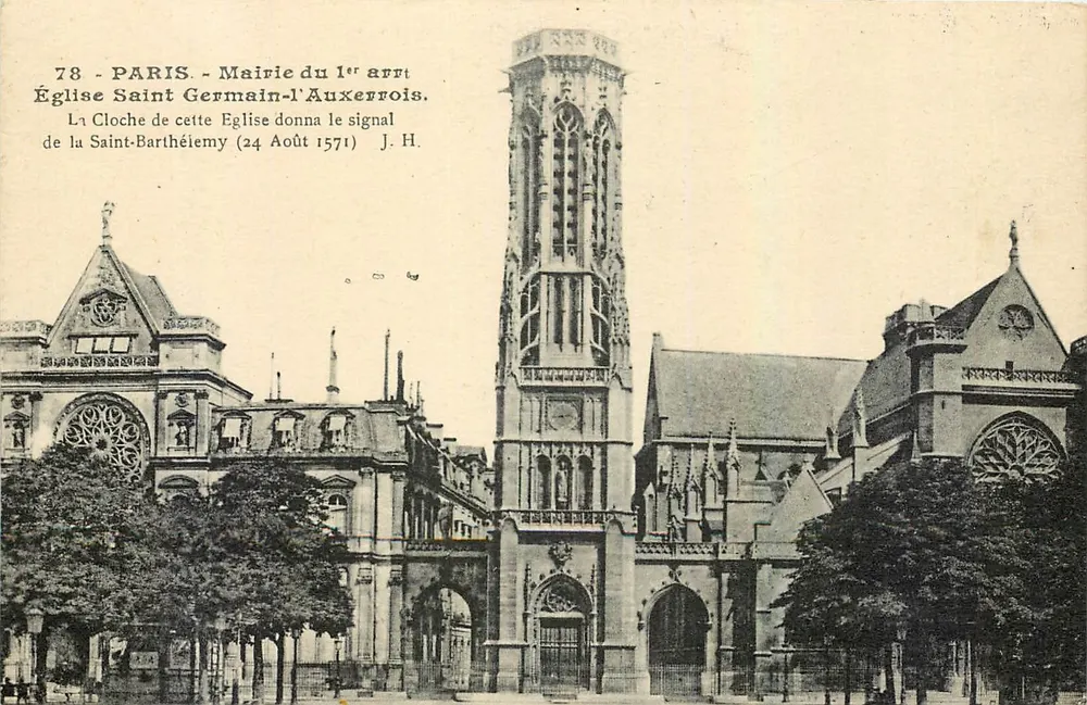 Church of Saint-Germain-l'Auxerrois in Paris — City Hall of the 1st Arrondissement — J. H. - Front