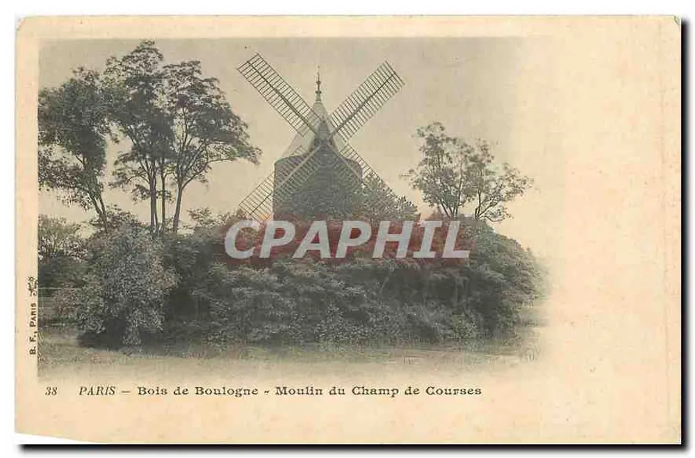 PARIS – Bois de Boulogne – Moulin du Champ de Courses — B. F. Paris, n°38 - Recto
