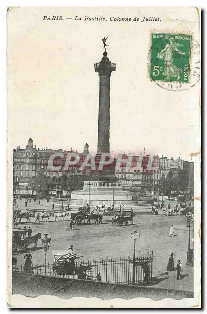 Paris — La Bastille, Colonne de Juillet — éditeur non visible - Recto