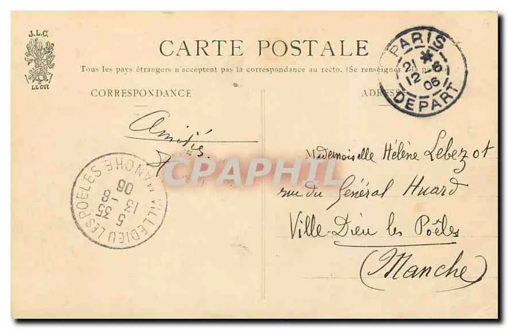 Paris — Le Louvre : Ministère des Finances — J. L. C. - Verso
