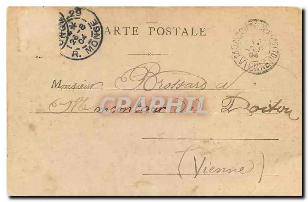 Paris: Champs-Élysées, Petit Palais — editor anônimo, número de série não visível - Verso