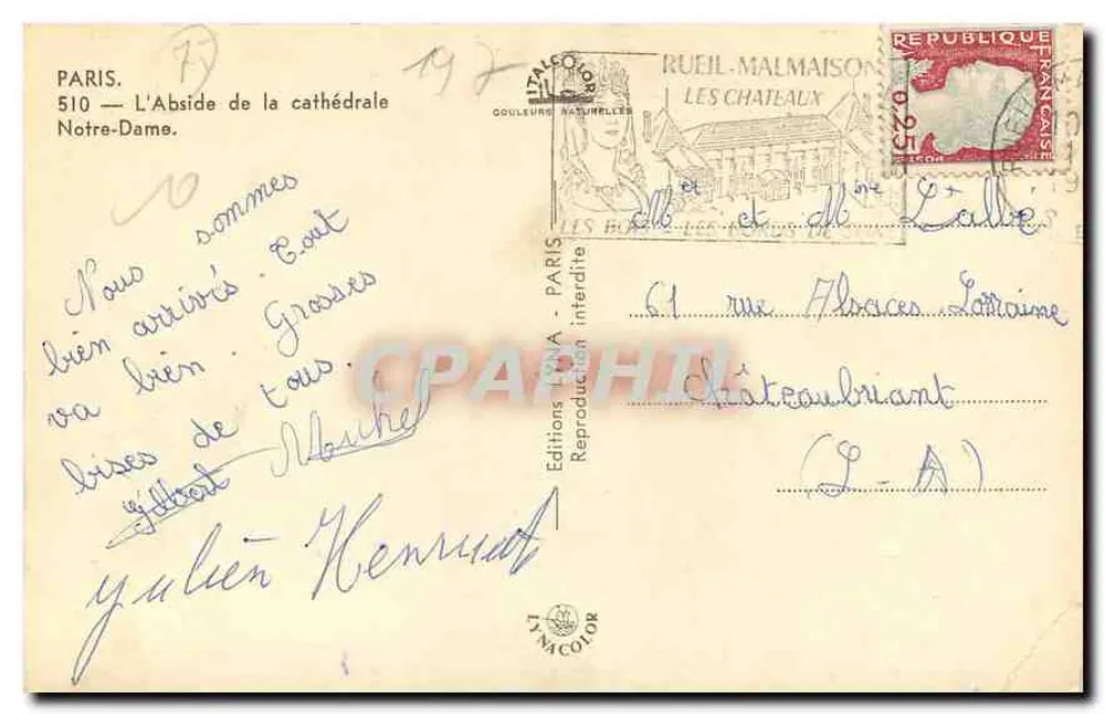 Notre-Dame de Paris — Abside — Éditions Italicolor - Verso