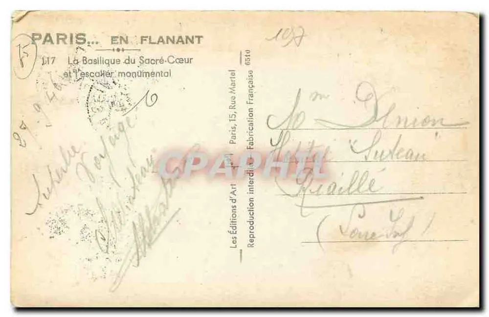Paris — La Basilique du Sacré-Cœur et l'escalier monumental — Les Éditions d'Art - Verso