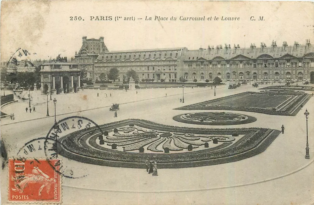 Paris (1er arrondissement) — La Place du Carrousel et le Louvre — C. M. n°250 - Recto