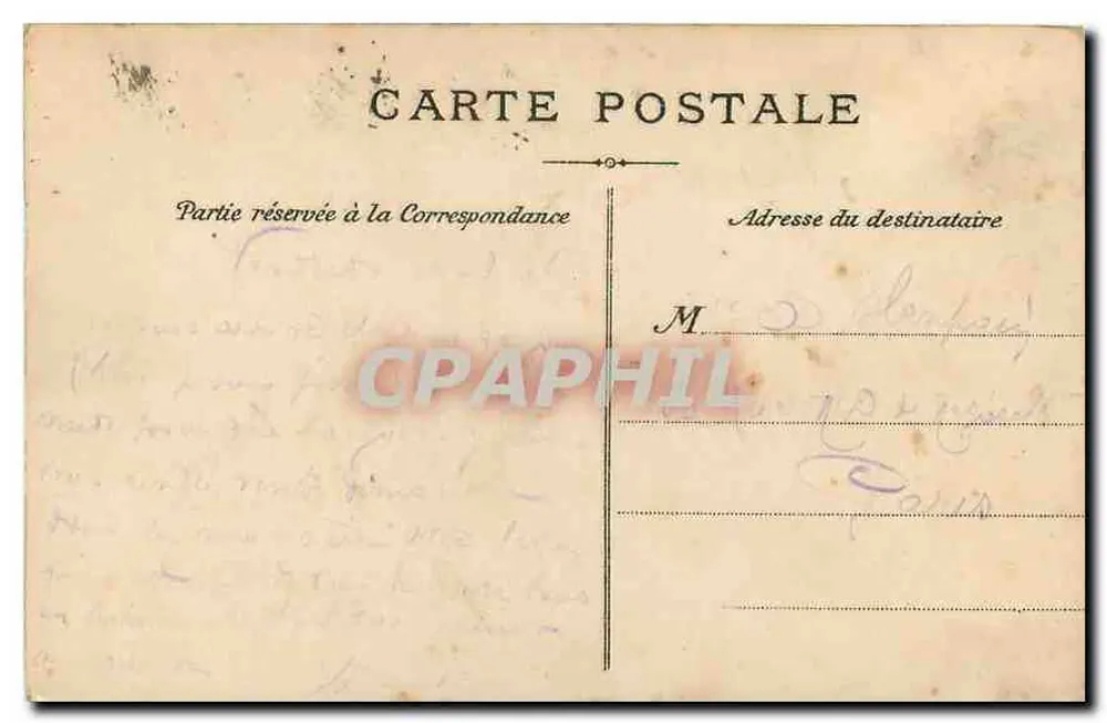 Paris — A Praça da Bastilha — Editor não identificado, número de série não visível - Verso