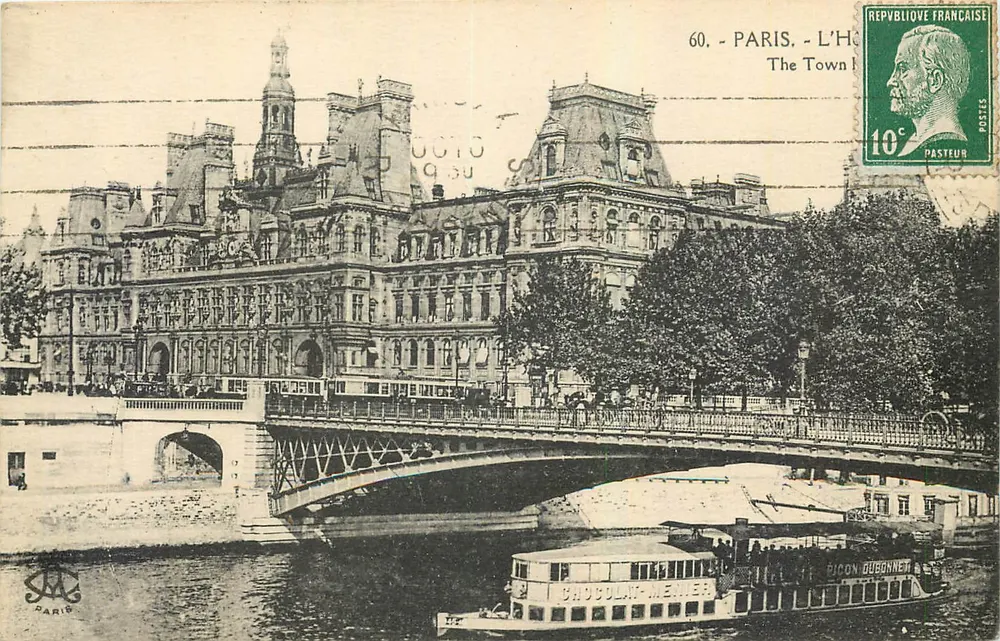 Paris - A Hotel de Ville - editor Paris - Frente
