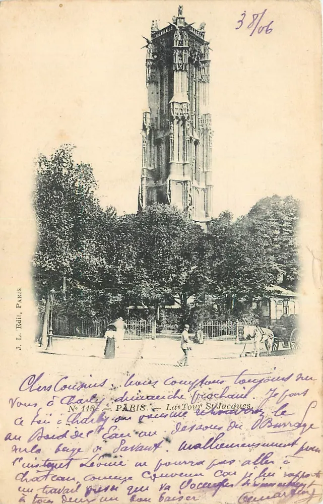 Tour Saint-Jacques — Paris — J. L. Edit, Paris, N° 118 - Frente