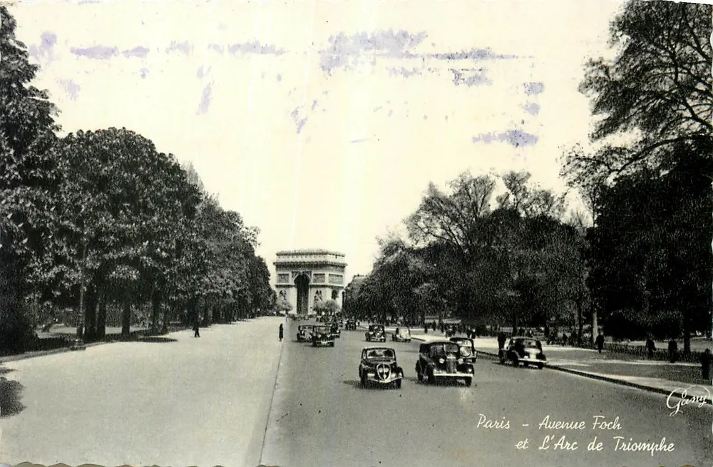 Paris - Avenue Foch et L'Arc de Triomphe — Gany - Recto