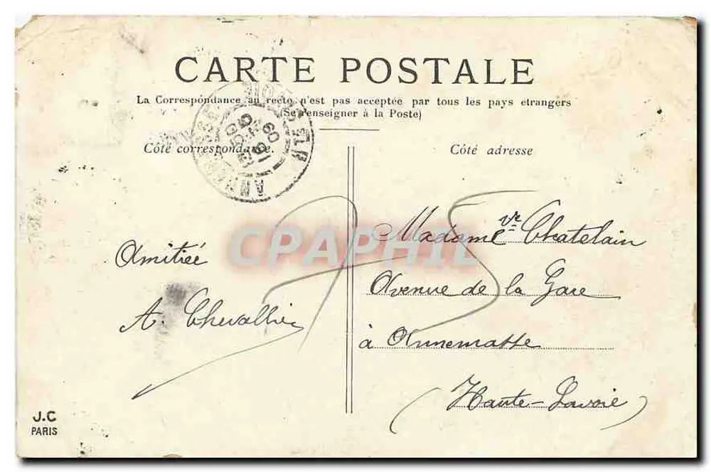 PARIS — O Grand Palais (Champs-Élysées.) — J.C. Paris - Verso