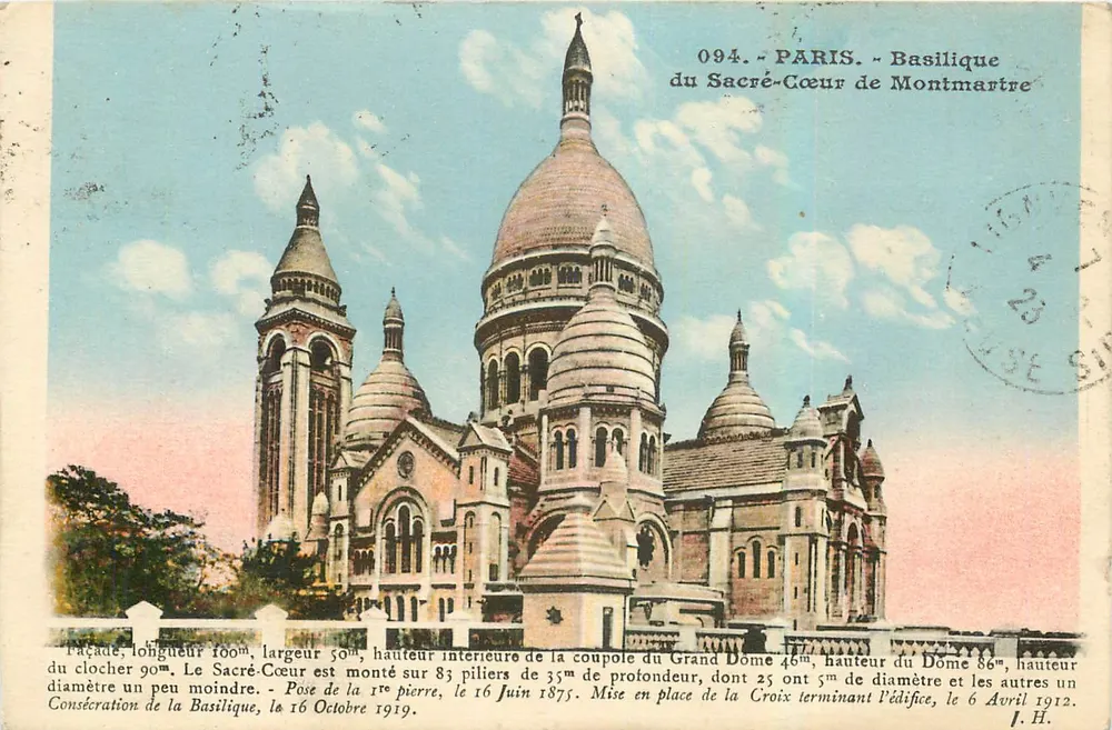 Paris - Basilique du Sacré-Cœur de Montmartre — J.H. éditeur, n° 094 - Recto