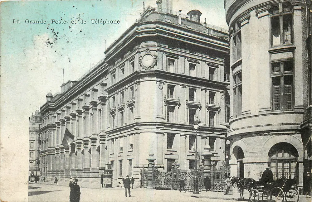 A Grande Poste e o Telefone — Paris — editor não identificado, número de série não visível - Frente