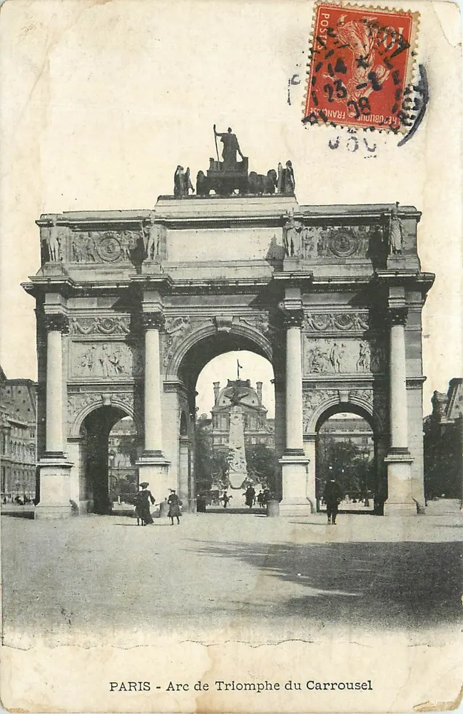 PARIS - Arco do Triunfo do Carrousel — editor desconhecido, número de série não visível - Frente