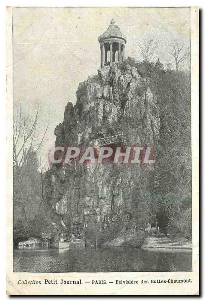 Belvédère des Buttes-Chaumont — vue du temple sur rocher — Collection Petit Journal - Recto
