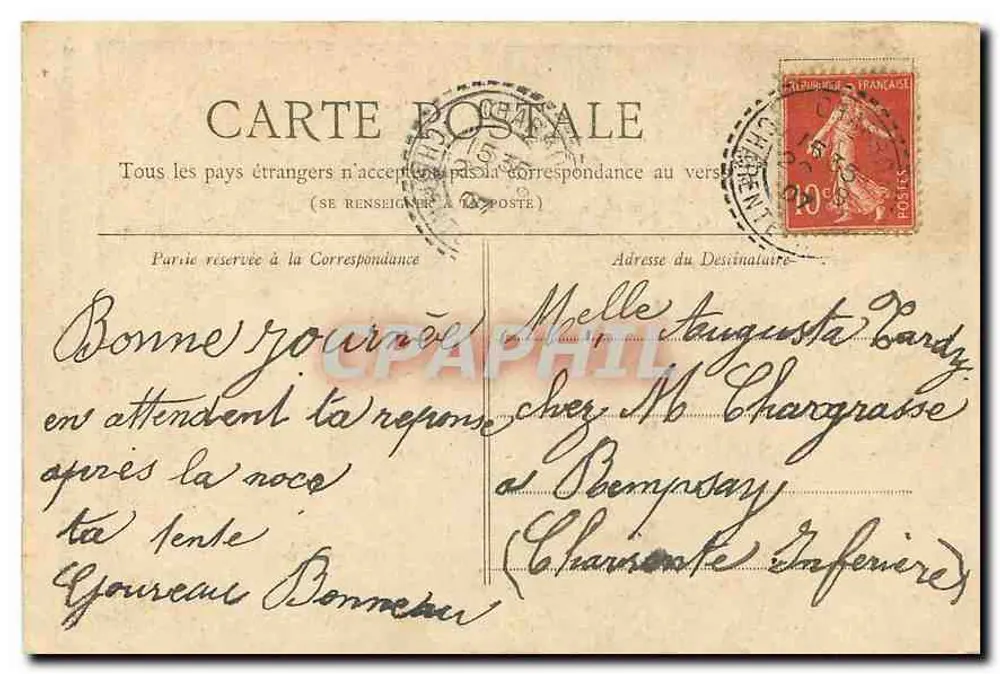 Belvédère des Buttes-Chaumont — vue du temple sur rocher — Collection Petit Journal - Verso