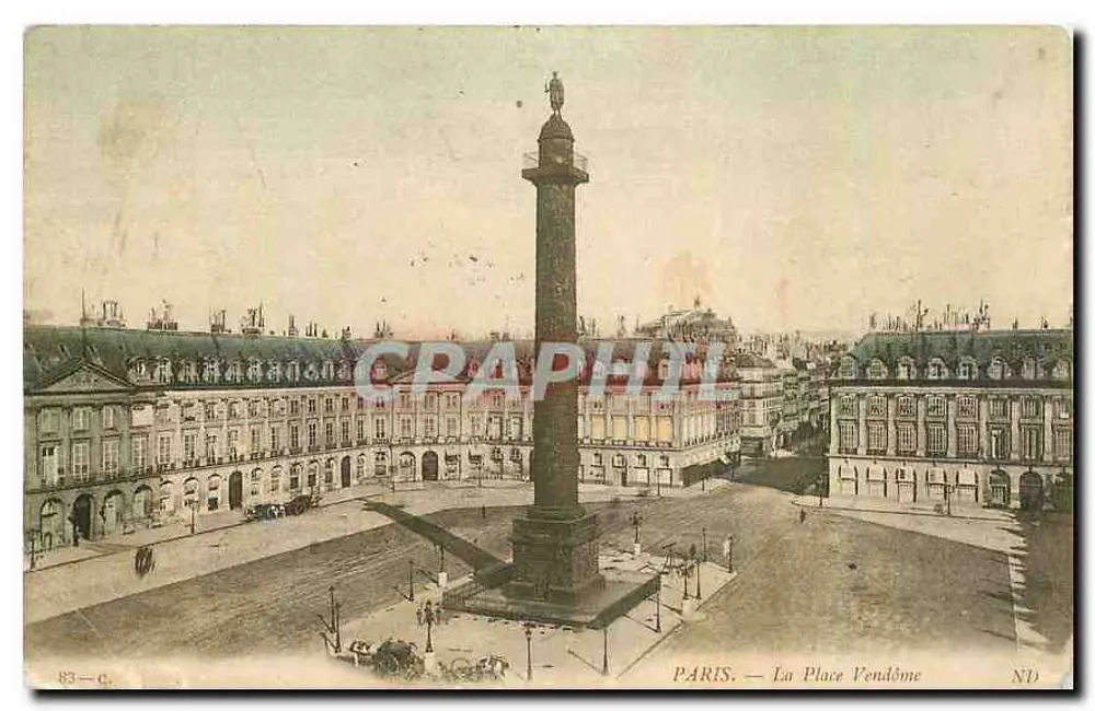 Paris — A Place Vendôme — C. P. A. 83-C - Frente