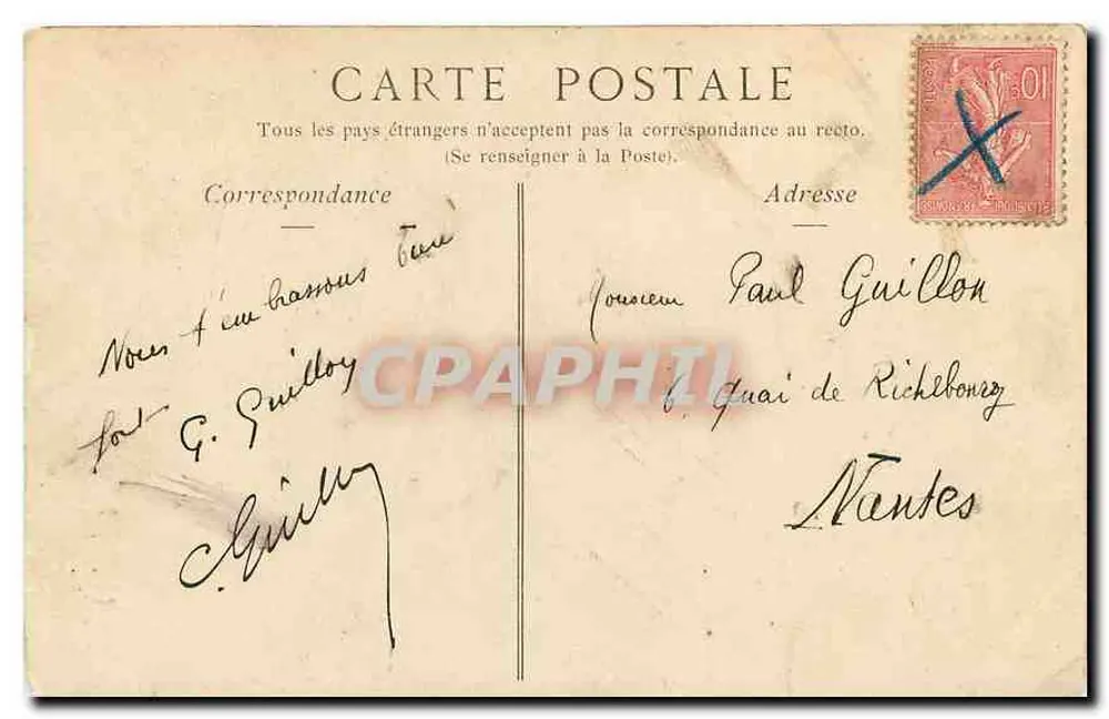 Paris — A Place Vendôme — C. P. A. 83-C - Verso