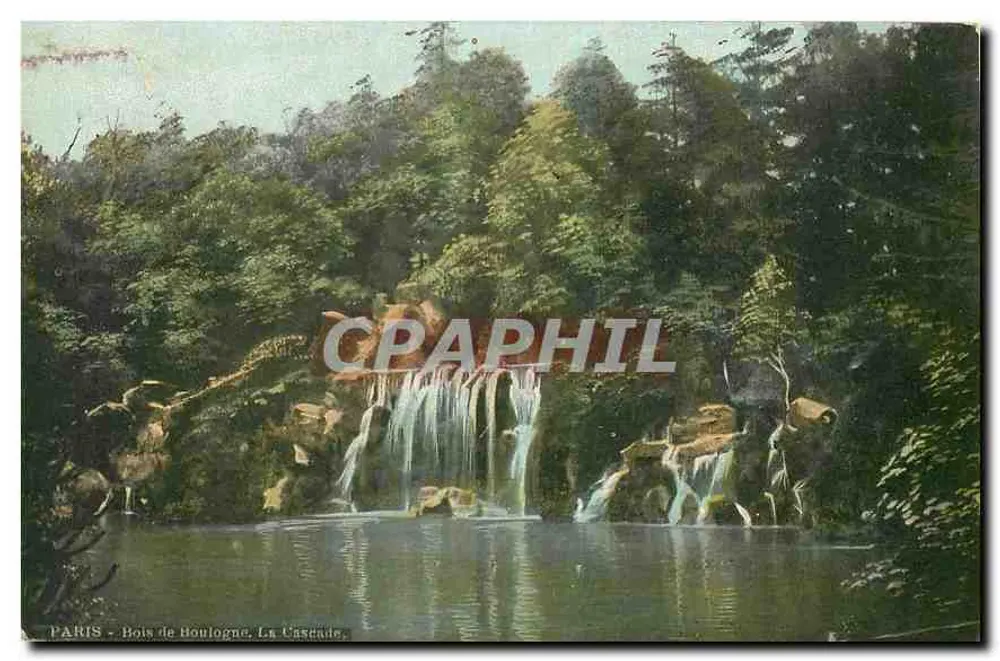 Paris - Bois de Boulogne, La Cascade — editor A. V. & Cie, Paris - Frente