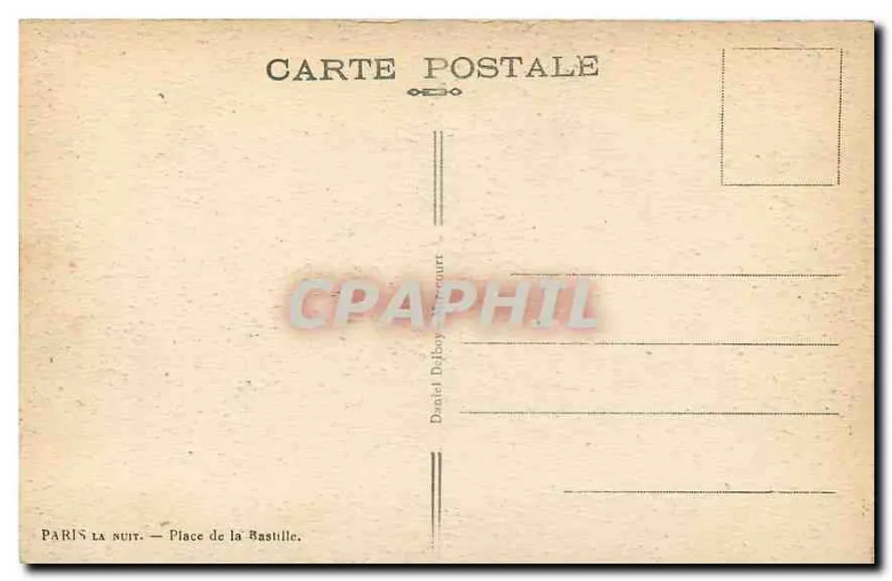 Paris à noite — Place de la Bastille — Daniel Daboy - Verso