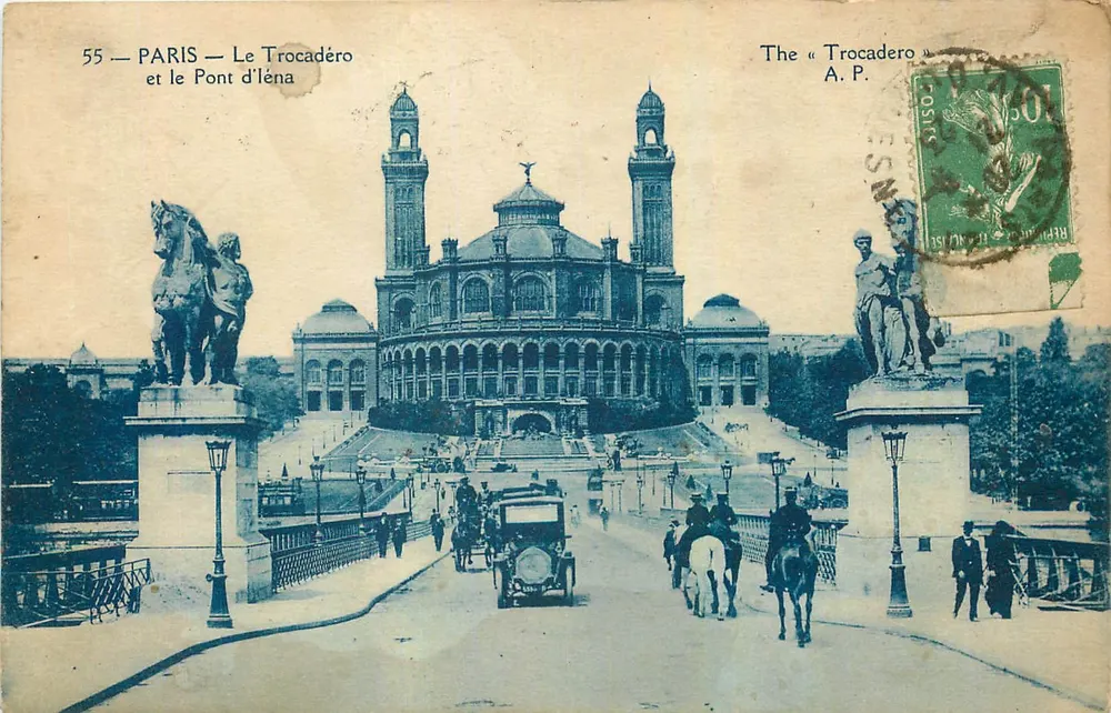 Paris — Le Trocadéro et le Pont d'Iéna — A.P. n°55 - Recto