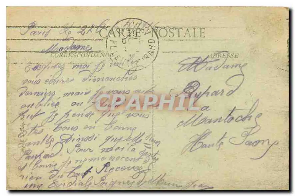 Paryż — Île de la Cité — widok Seiny z Notre-Dame i mostami — wydawca nieznany, n° 4086 - Rewers
