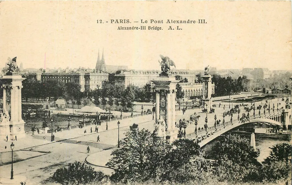 Paris — O Pont Alexandre-III — A.L. editora, n° 12 - Frente