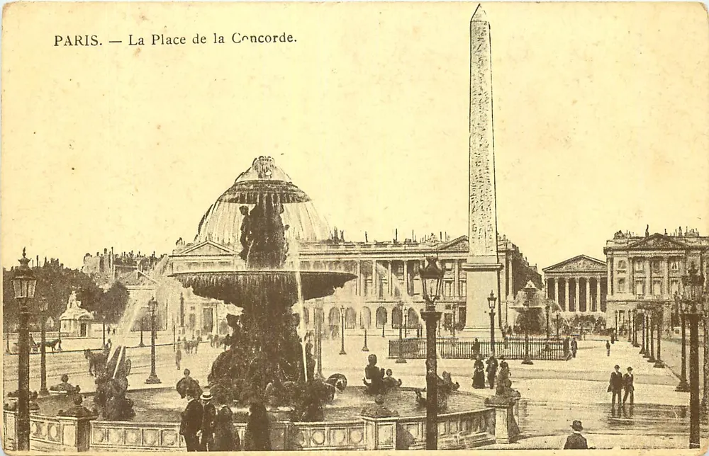 Paris — A Praça da Concórdia — editor não visível - Frente