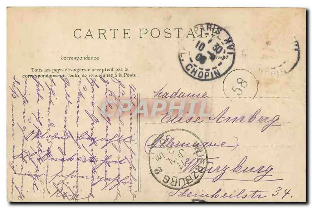 Paris — Grande Palácio dos Campos Elísios — B.L.D. n°55 - Verso