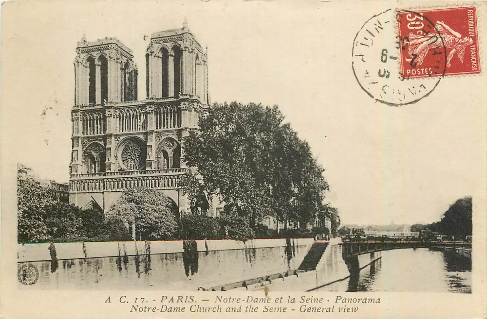 Paris — Notre-Dame et la Seine — Panorama — A.C. 17 — Éditeur Phototypie Paris - Recto