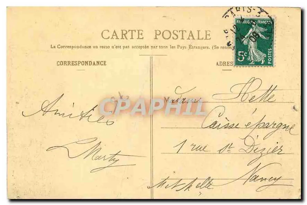 Paris — O Dôme dos Invalides — L. D., Paris - Verso