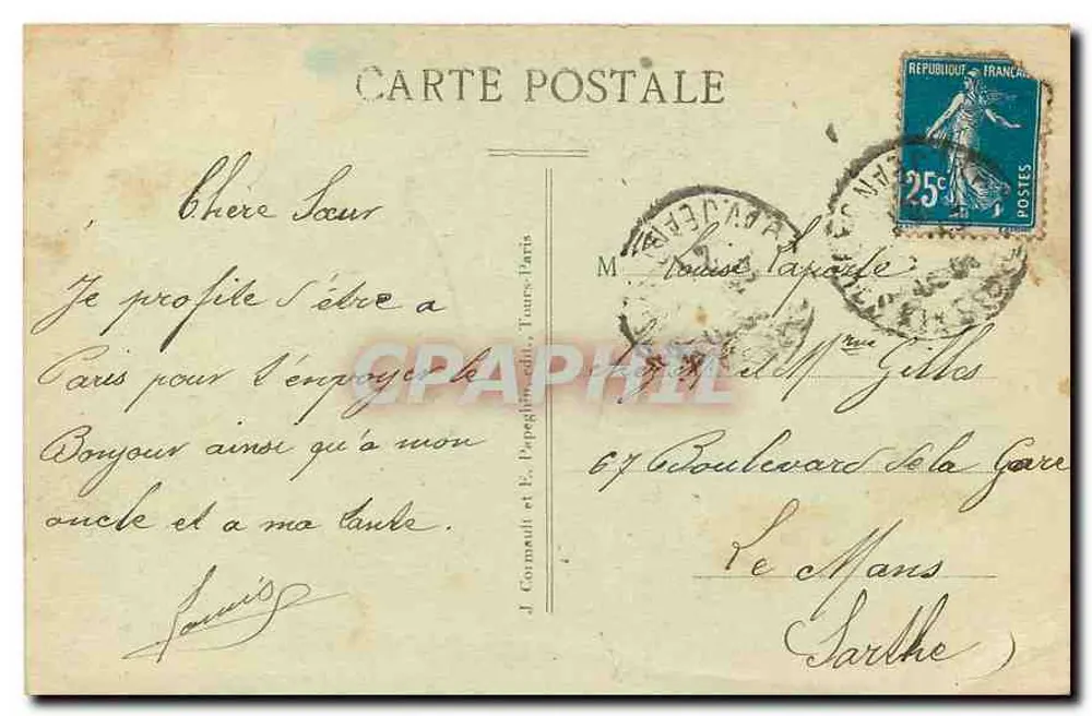 Paris — La Rue Soufflot et le Panthéon — A. P. - Verso