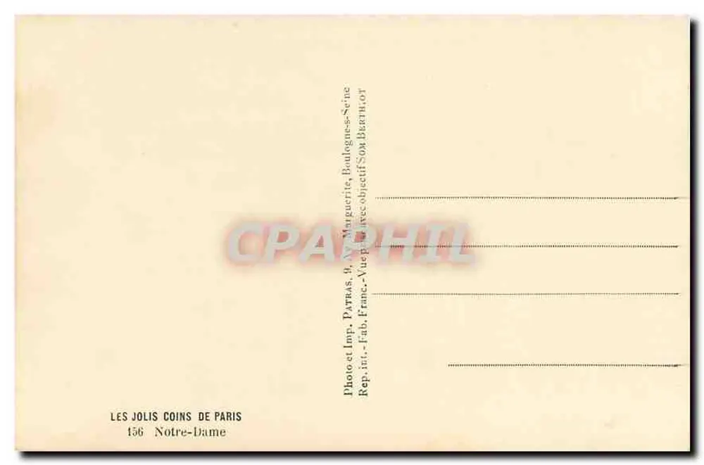 Nossa Senhora de Paris — fachada gótica — Patras, n°156 - Verso