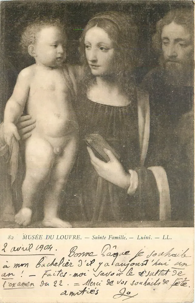Sagrada Família — Museu do Louvre — Luini — LL. n°82 - Frente